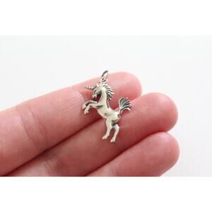 Sterling Silver Unicorn Charm, Unicorn Pendant, 3D Unicorn Pendant